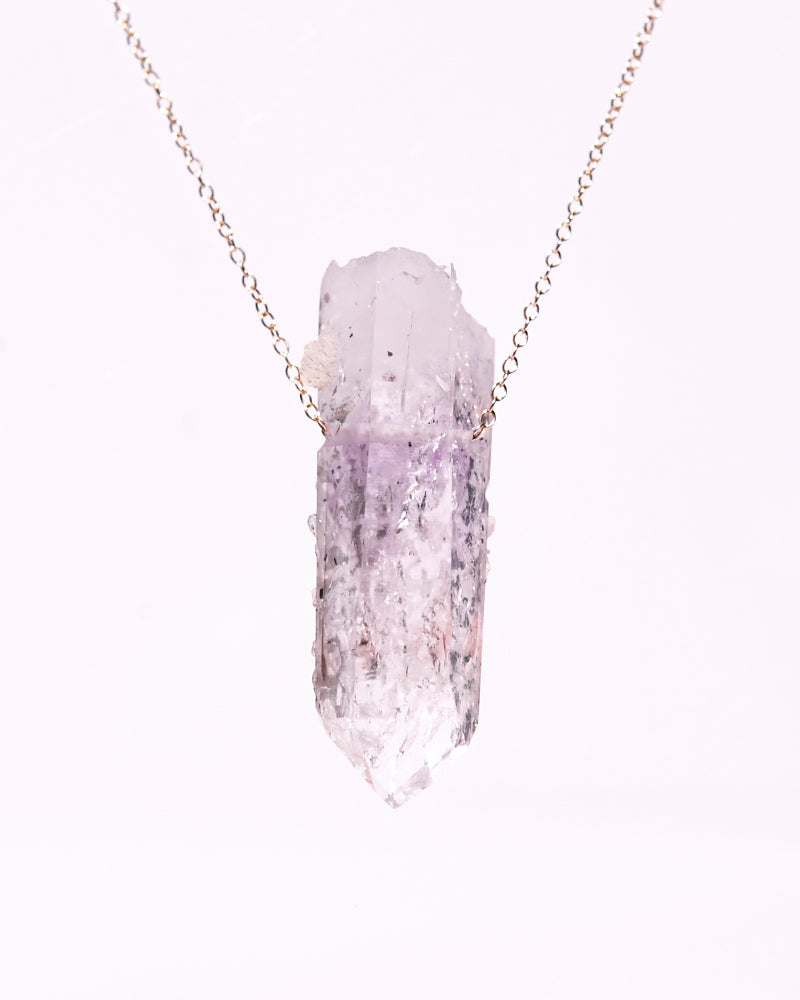 Brandberg Amethyst Necklace 14k Gold