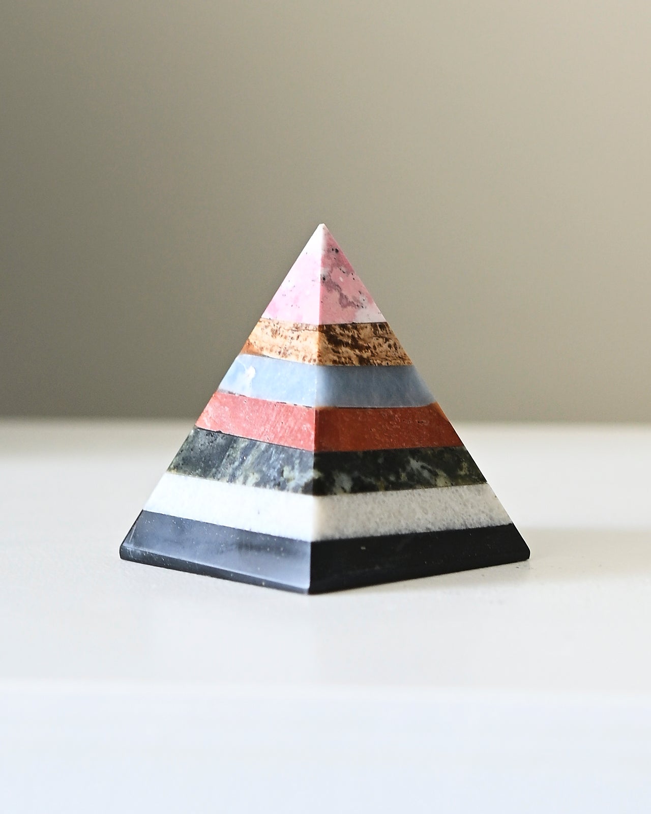 Mixed 7 CHAKRA Crystal Pyramid