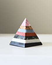 Mixed 7 CHAKRA Crystal Pyramid