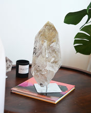 XXL Chlorite Garden Quartz on Stand 19lbs