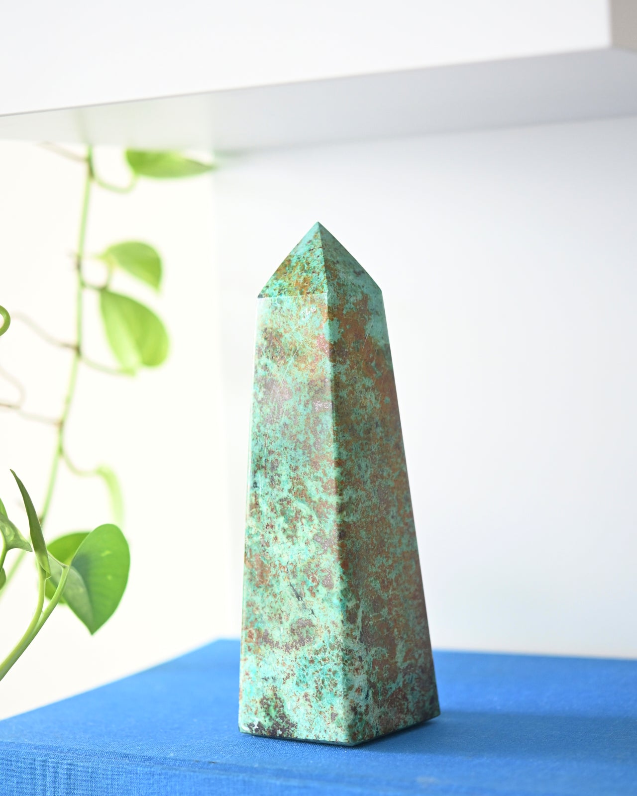 Chrysocolla Obelisk 7.5in