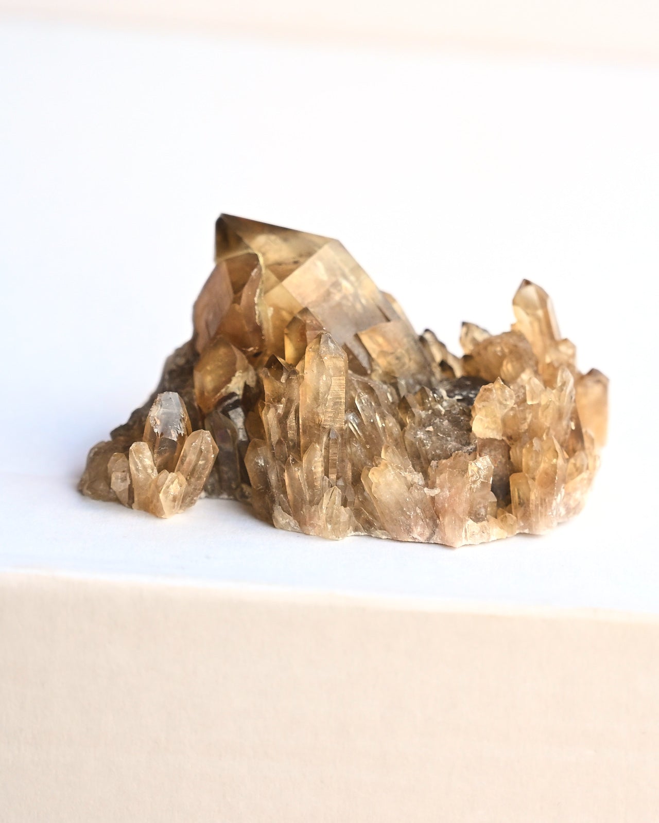 Smoky Elestial Citrine Cluster  3 inch