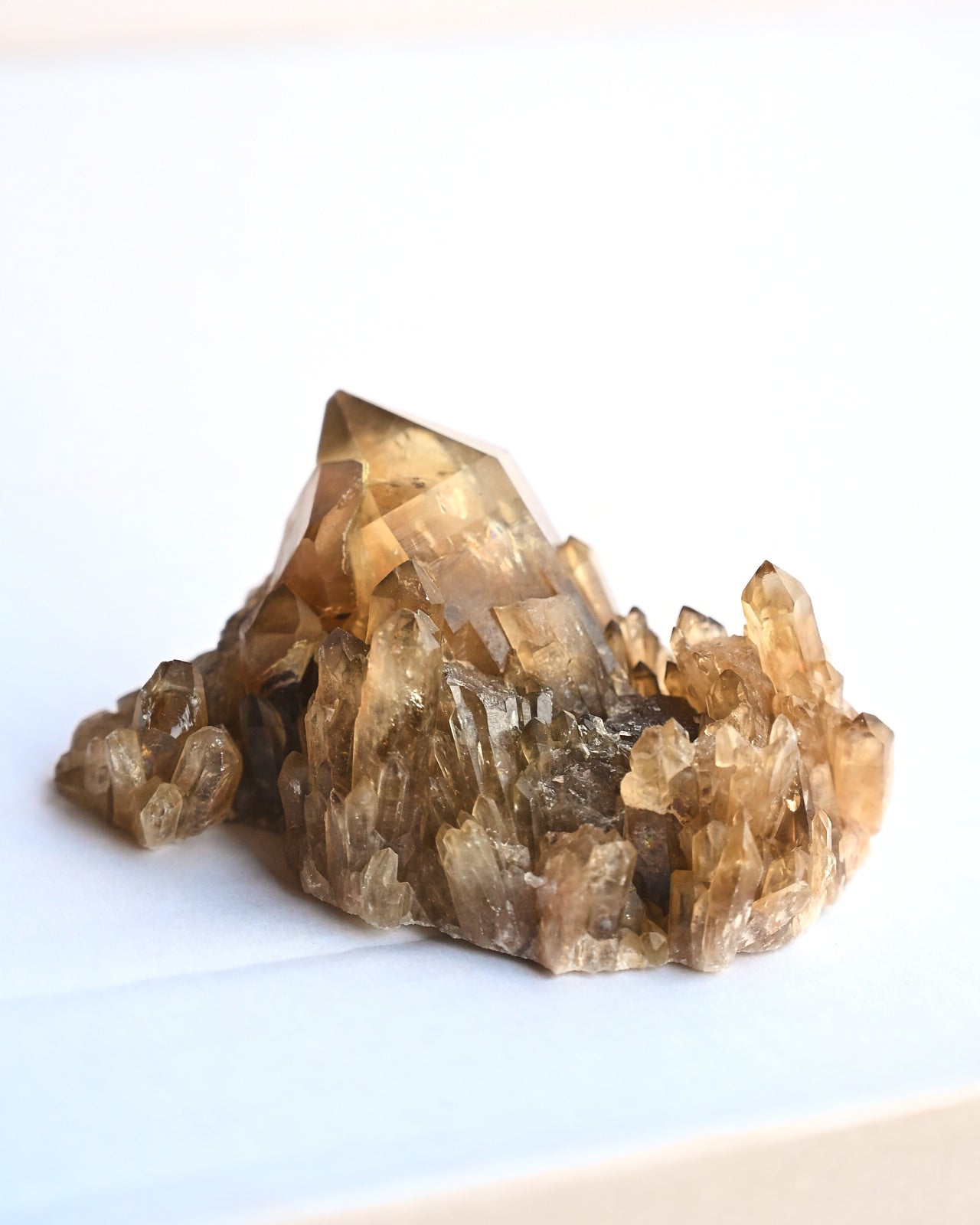 Smoky Elestial Citrine Cluster  3 inch