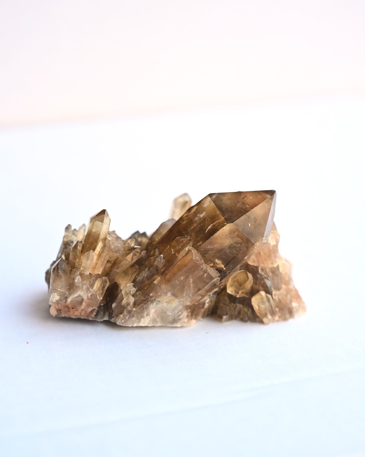 Smoky Elestial Citrine Cluster  3 inch