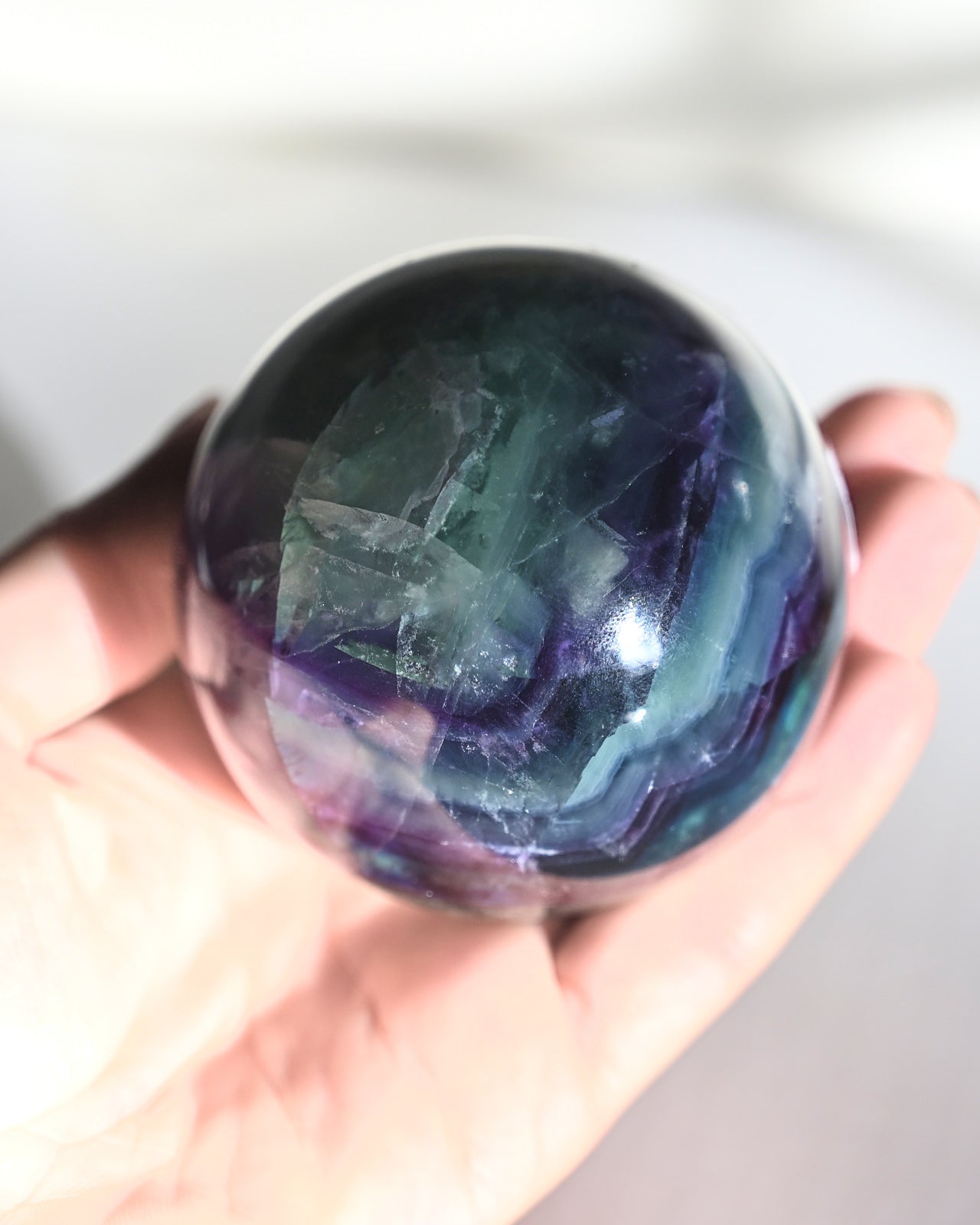 Fluorite Crystal Sphere  2.7in