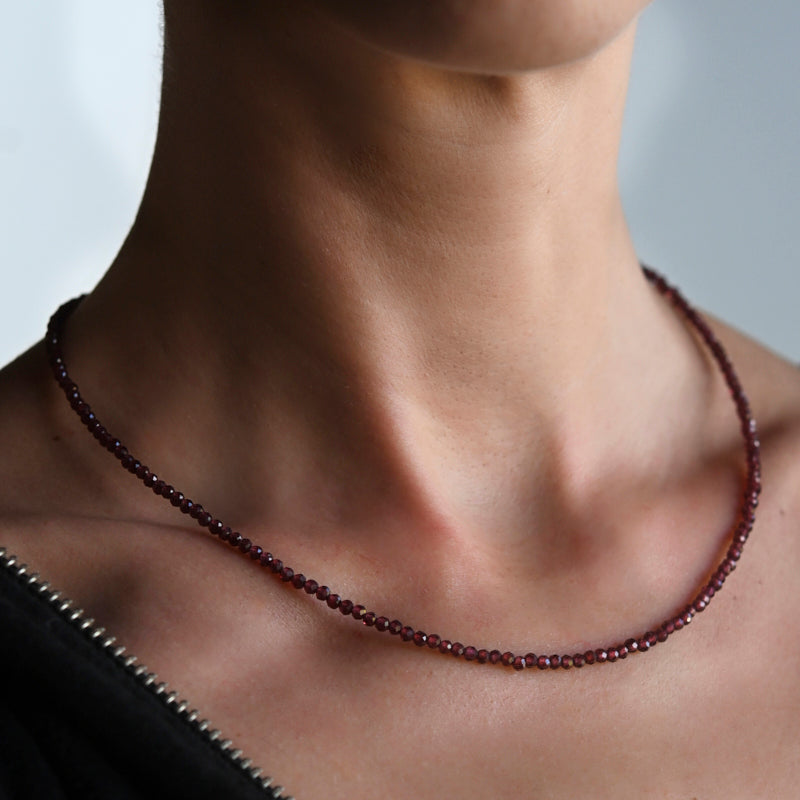 Garnet Beaded Necklace