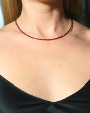 garnet crystal necklace