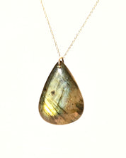 Labradorite Necklace 14k Gold