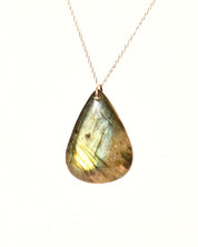 Labradorite Necklace 14k Gold