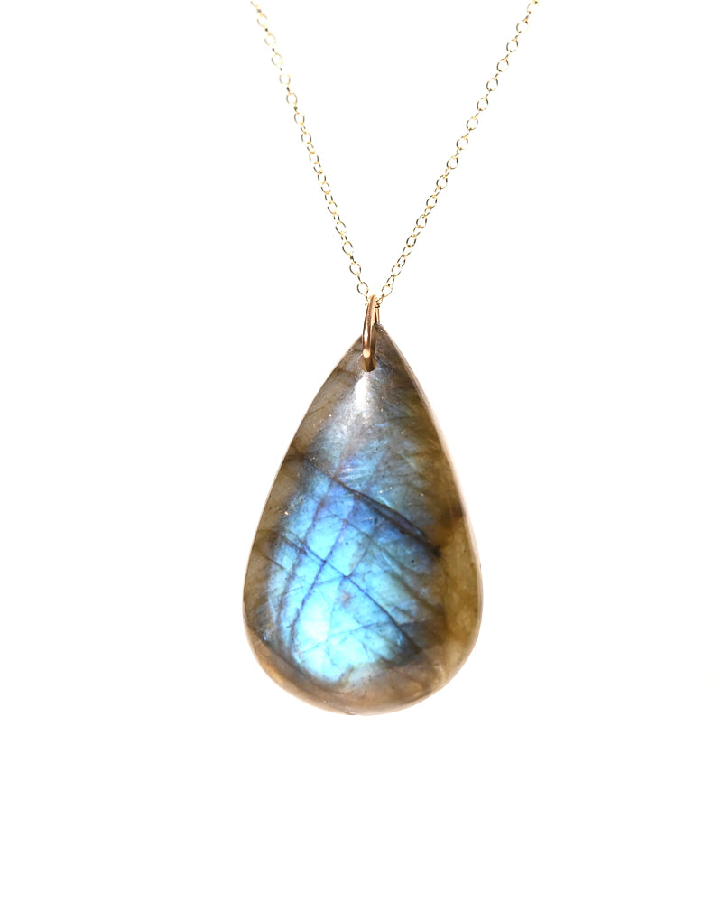 Labradorite Necklace 14k Gold