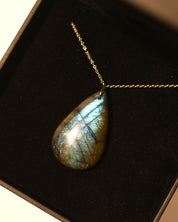 Labradorite Necklace 14k Gold