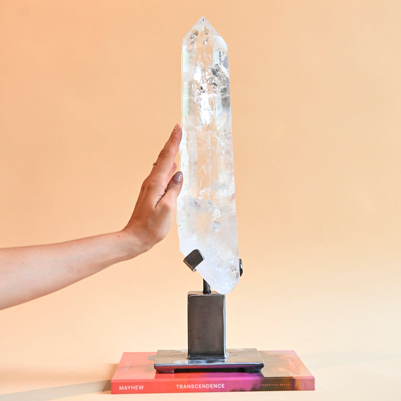 rare big lemurian quartz crystal 