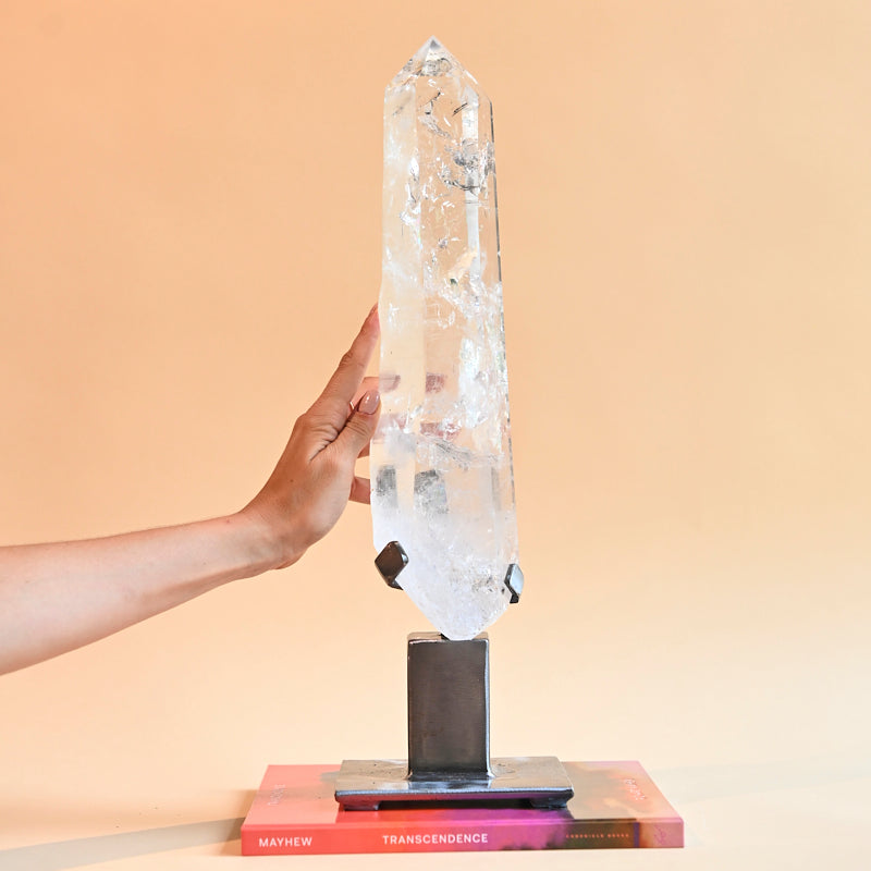 rare big lemurian quartz crystal 