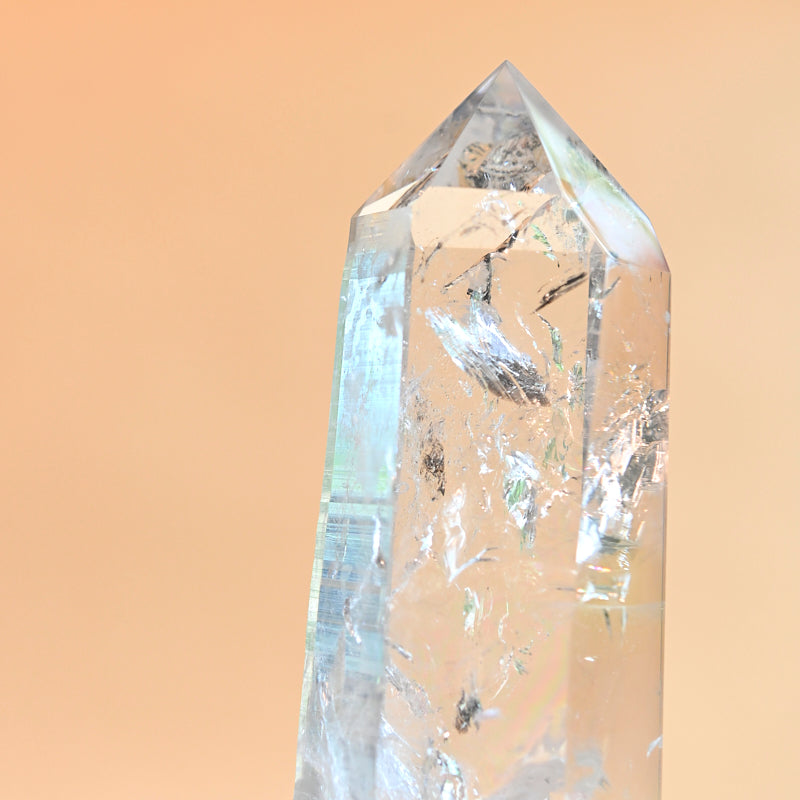 rare big lemurian quartz crystal 