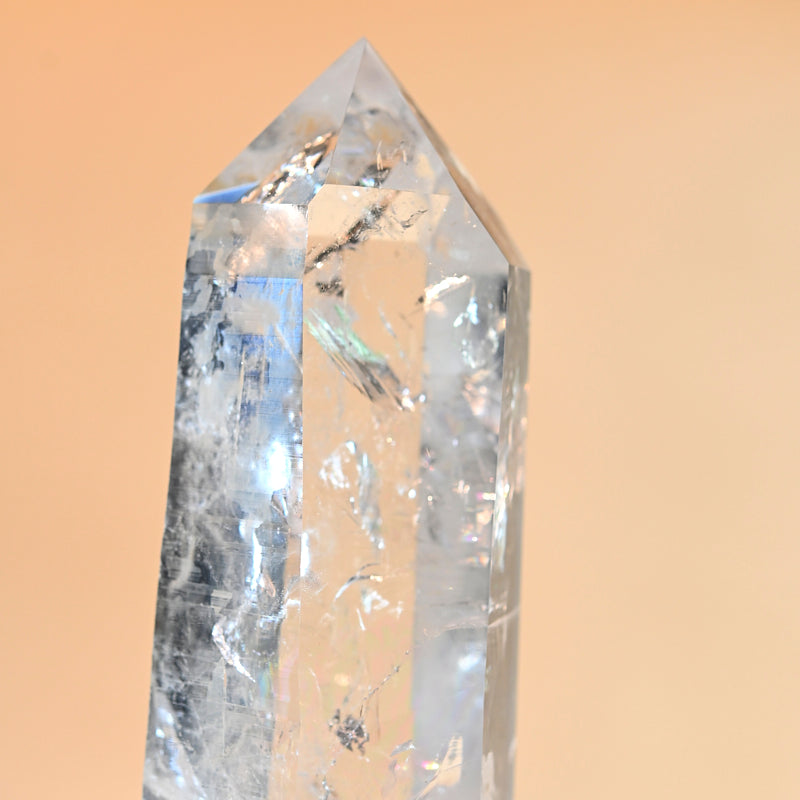 rare big lemurian quartz crystal 