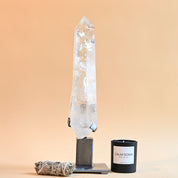 rare big lemurian quartz crystal 