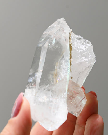 Double terminated Lemurian Quartz Cluster