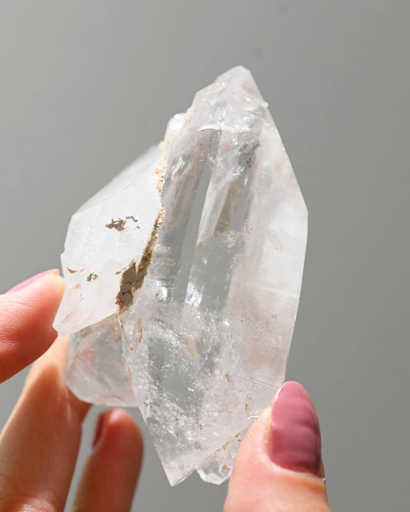 Double terminated Lemurian Quartz Cluster