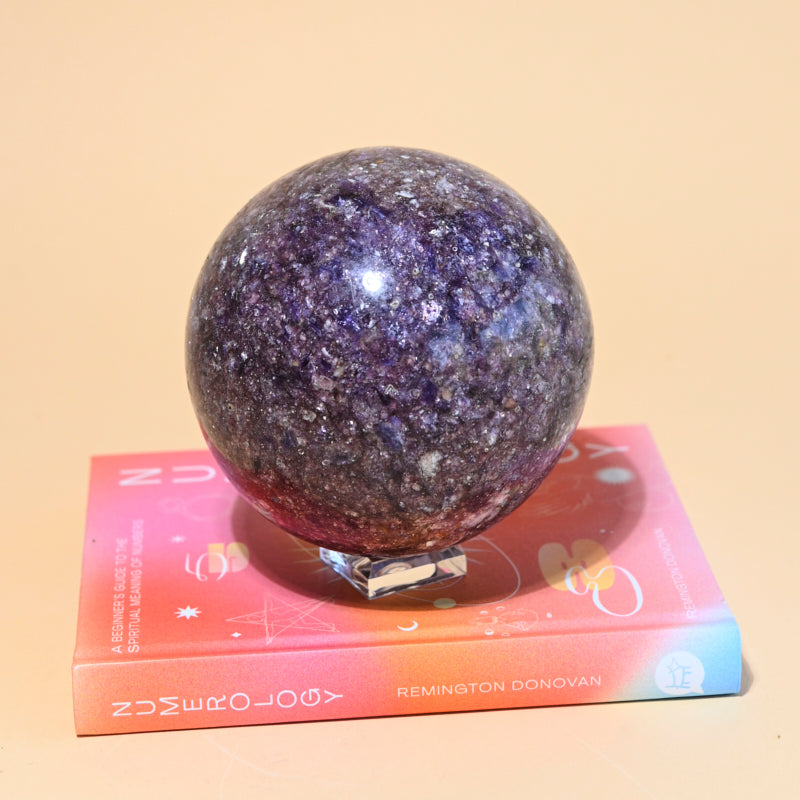 Lepidolite Crystal Sphere 