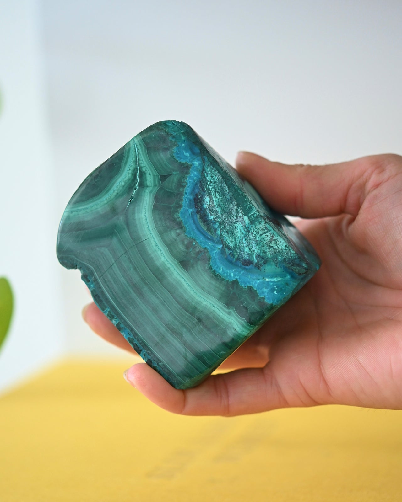 Chrysocolla Malachite freeform 3in