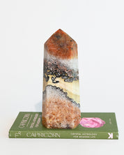 Mosaic Chalcedony Quartz Tower