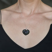 Rainbow Obsidian Heart Necklace