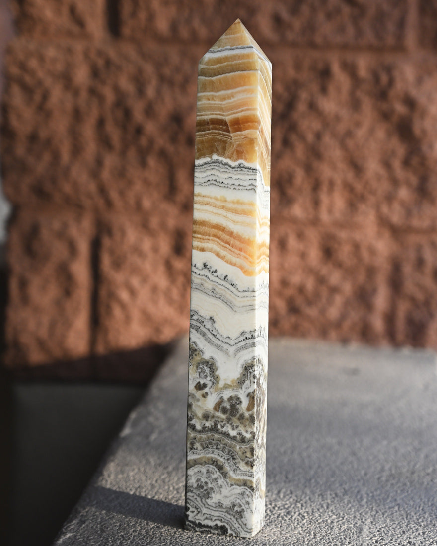 Orange Calcite Tower 14 inch