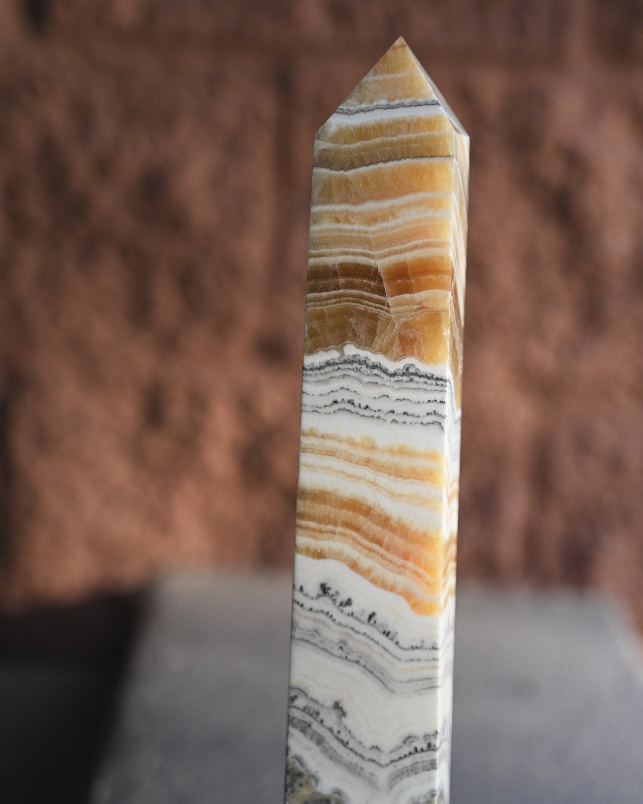 Orange Calcite Tower 14 inch