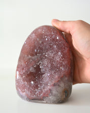 Pink Amethyst Druzy Freeform  5in