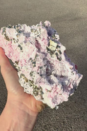 Super Rare Rhodochrosite with Pyrite Specimen