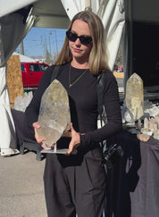 XXL Chlorite Garden Quartz on Stand 19lbs