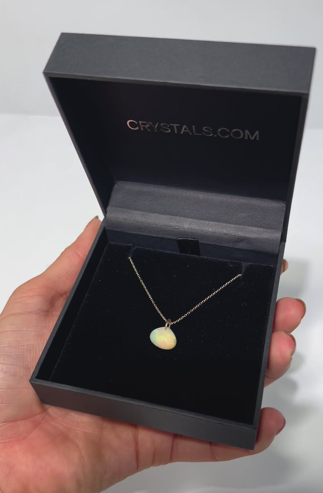 opal crystal necklace