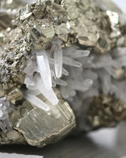 50lbs Pyrite w Clear Quartz Statement