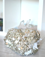 50lbs Pyrite w Clear Quartz Statement