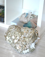 50lbs Pyrite w Clear Quartz Statement