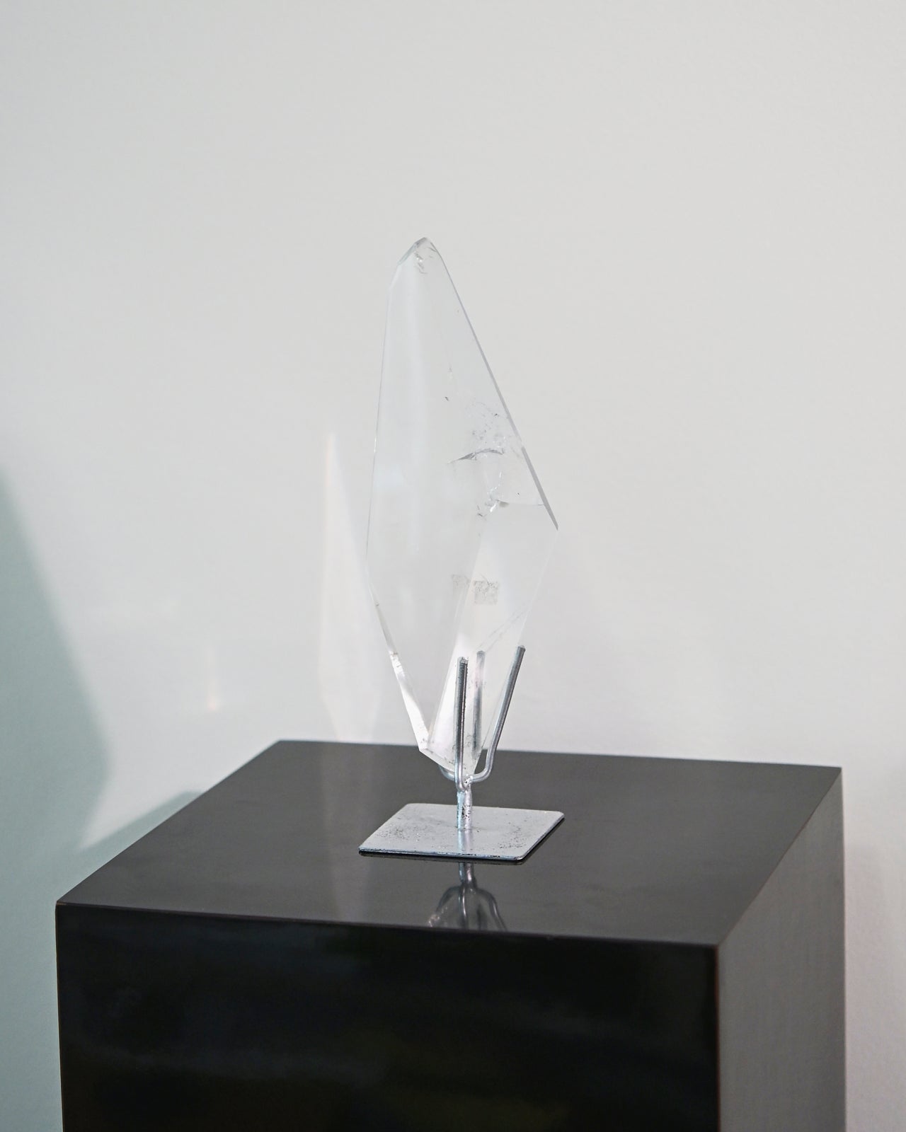 Clear Quartz Geometric Form on stand