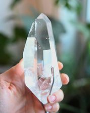 Clear Quartz Polished Point on Stand