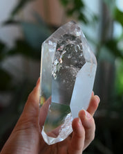 Clear Quartz Polished Point on Stand