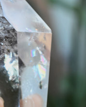 Clear Quartz Polished Point on Stand