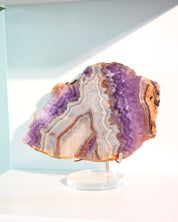 Rainbow Fluorite Slab on Stand 7 inch