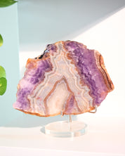 Rainbow Fluorite Slab on Stand 7 inch