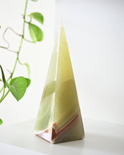 Green Onyx Tall Pyramid 8in