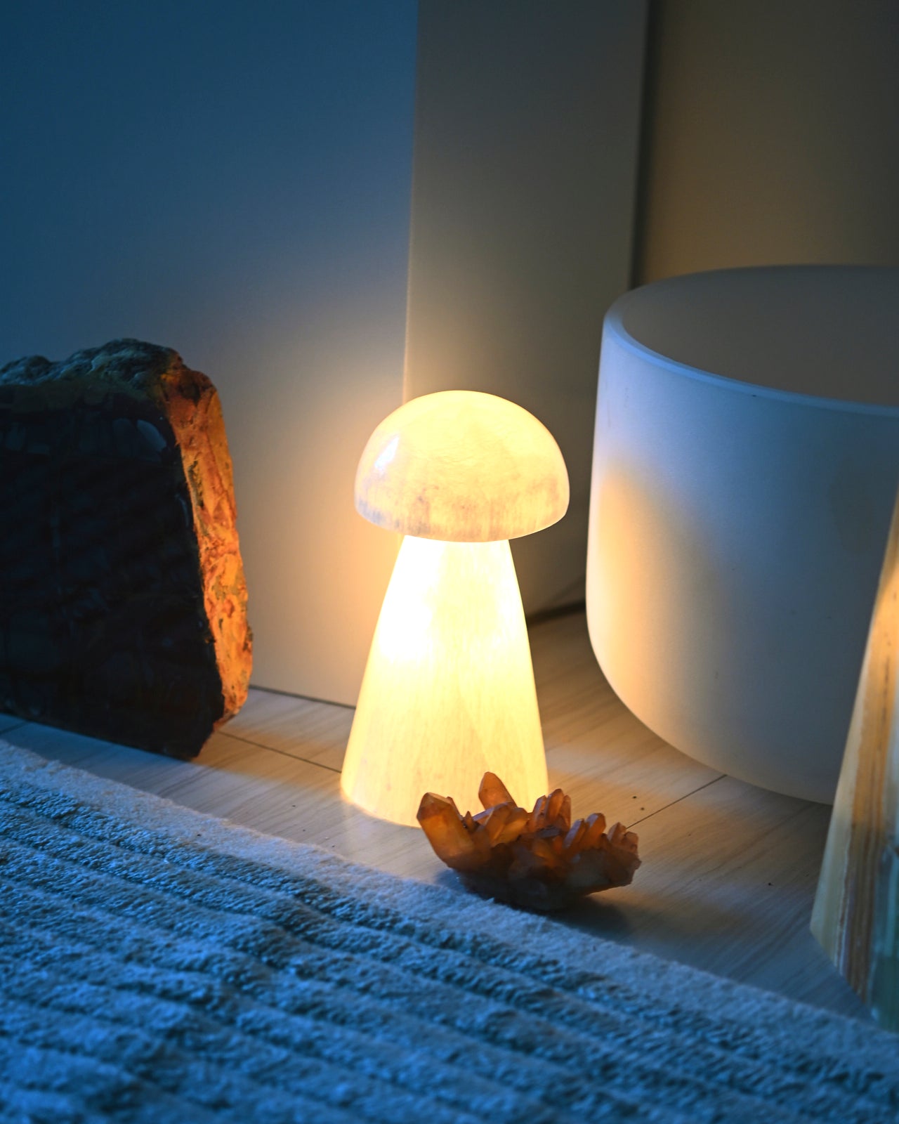 Selenite Mushroom Lamp