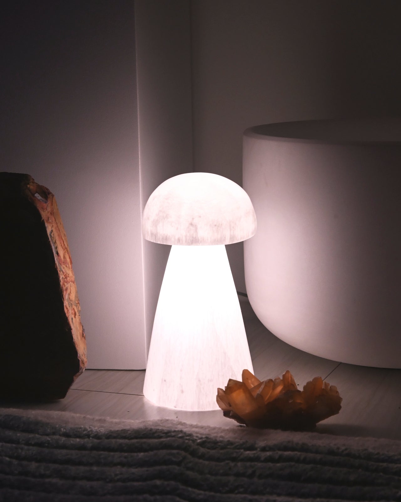 Selenite Mushroom Lamp