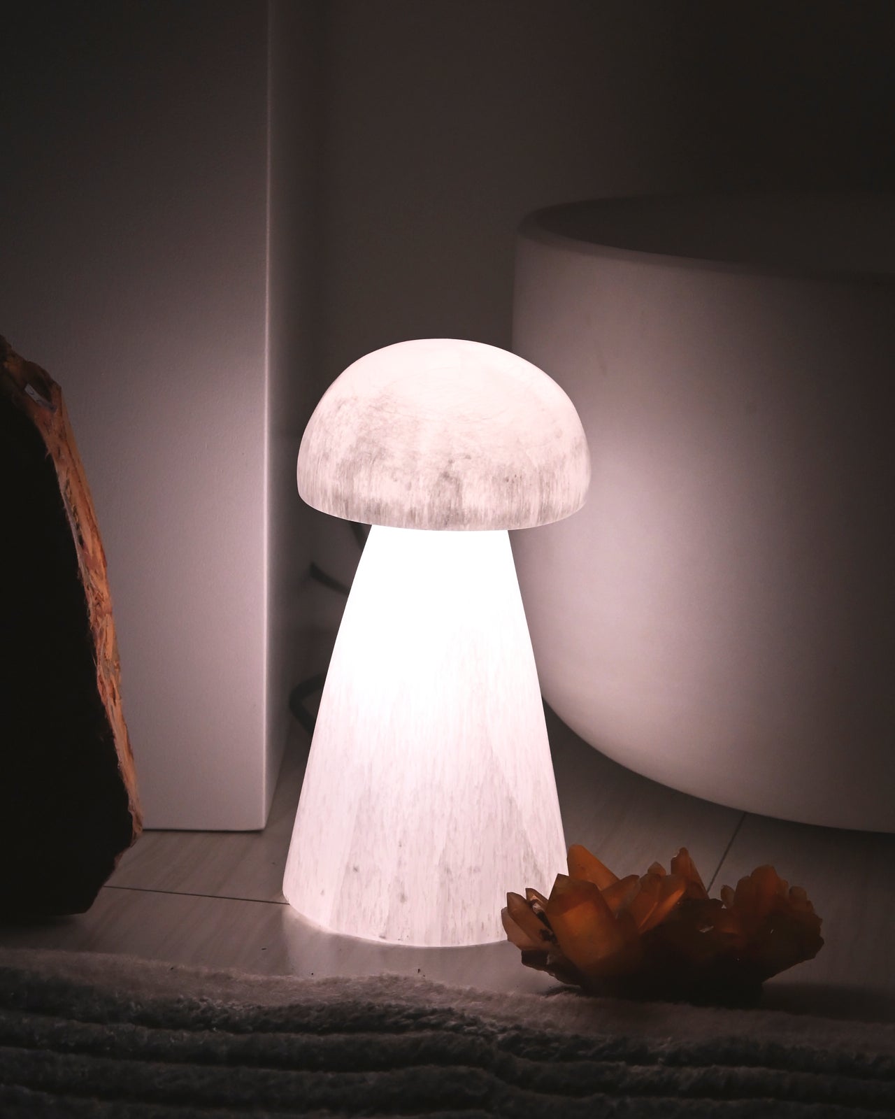 Selenite Mushroom Lamp