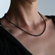 Black Spinel Beaded Necklace