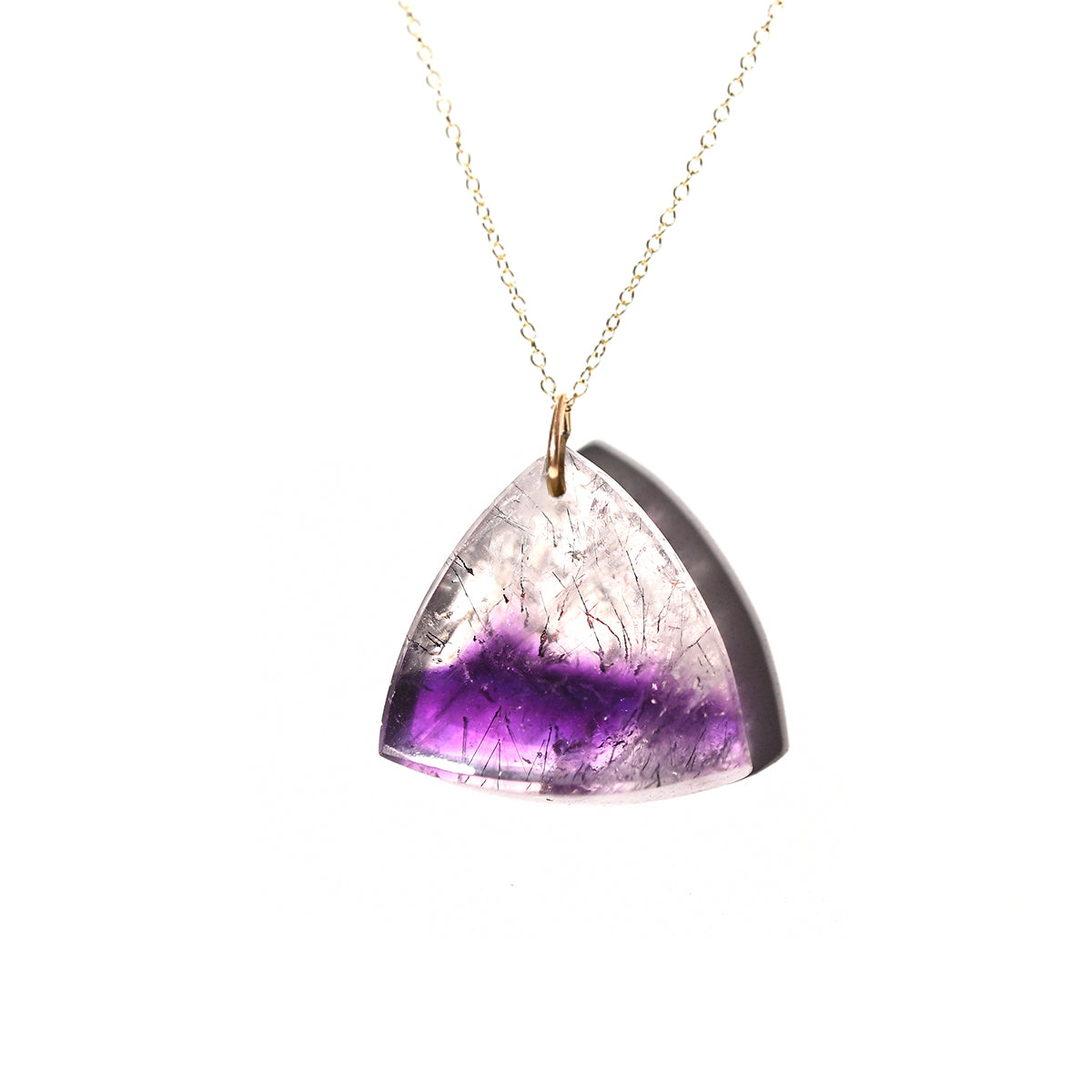 Trapiche Amethyst Necklace 14k Gold