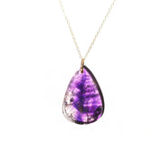 Trapiche Amethyst Necklace 14k Gold