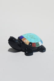 Obsidian Crystal Inlay Turtle