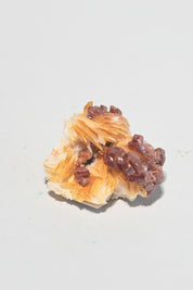 Mini Vanadinite on barite Cluster